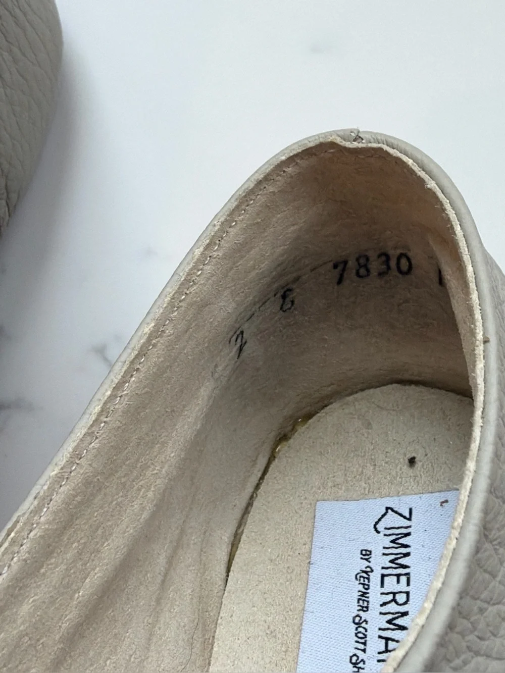 ZIMMERMAN SHOES Scalloped Mary Jane Flats Taupe Size 2